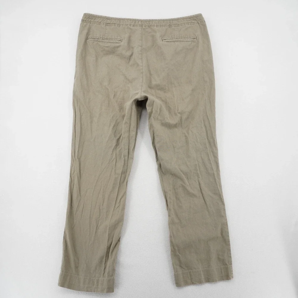 Cubavera Linen Blend Drawstring Pants Mens 36 Khaki Casual Resort